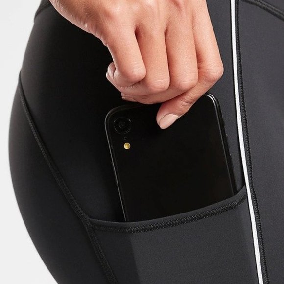 Athleta Tailwind Reflective 7/8 Tights XXS Black - Picture 4 of 6